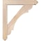 Ekena Millwork Olympic Arts and Crafts Smooth Bracket w/ Offset Brace, Douglas Fir, 5 1/2"W x 28"D x 32"H BKT0604X28X32OLY03SDF - alternate 2